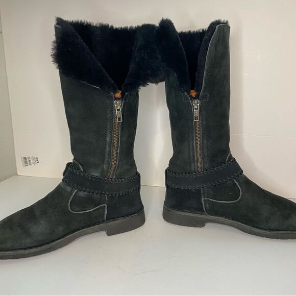 UGG Braiden Boot Black UGG Women's Cuff Boot Size 7.5 - Picture 7 of 10